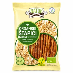 Organski štapići od celog zrna ovsa 45g Natur
