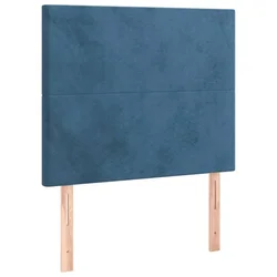 Vidaxl Vzglavje postelje temno modro 100x5x118/128 cm žametno