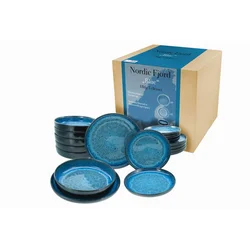 Creatable Jedilni Servis Nordic Fjord Blue, 18-Delni