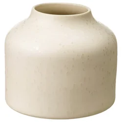 BLODBJÖRK Vaza, bež, 16 cm