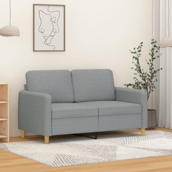 vidaXL Dvosed svetlo siv 120 cm blago