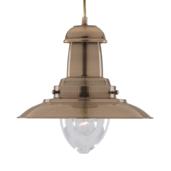 Searchlight 4301AB - Luster na sajli FISHERMAN 1xE27/60W/230V mesing