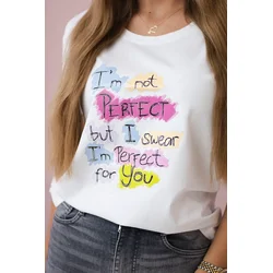 Blouse with Perfect white print