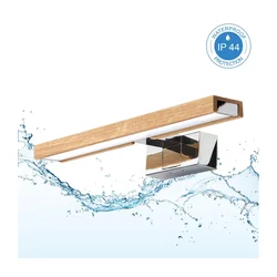 Brilagi-LED Osvetljenje za kupatilsko ogledalo WOODY MIRROR 3u1 LED/8W/230V 40 cm IP44 hrom/hrast