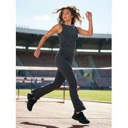 Sinsay - Sportski top sa naborima i uklonjivim korpicama Gym Hard - steel blue