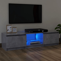 TV ormarić s LED svjetlima siva boja betona 120 x 30 x 36 cm
