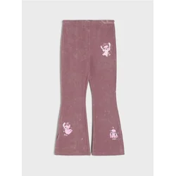 Sinsay - Pamučne zvonaste helanke Stitch - pastelno roze