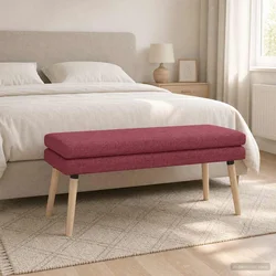 Dvojna klop Vinorodna rdeča 110 x 40 x 47 cm Blago