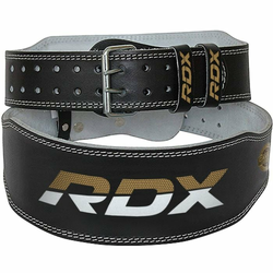 RDX Sports Fitness belt 6“ Leather Black/Gold