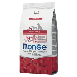 Monge Daily Mini Puppy and Junior, Piletina - 3 kg