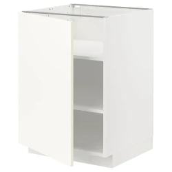 METOD Podni element s policama, bela/Vallstena bela, 60x60 cm