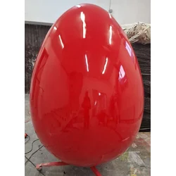 Casa Padrino Luxury XXL Decorative Easter Egg with Stand Red 160 cm