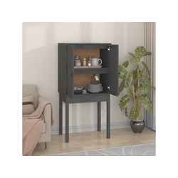 Visoka komoda siva 60 x 40 x 120 cm od masivne borovine