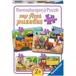 Ravensburger Moja prva sestavljanka Živali na gradbišču 4v1 (2,4,6,8 kosov)
