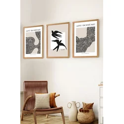 Wallity Set uramljenih MDF slika Myk3004-1, 3 dijela
