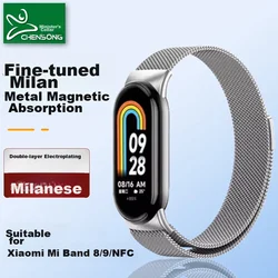 Chensong Zamenska narukvica za pametne satove za Xiaomi Smart Band 8, Srebrna