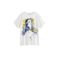Desigual Majica modra/rumena/črna/bela