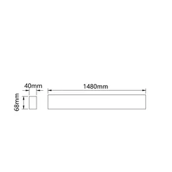 DAWN LED SVETILJKA LL40150 40/50/60W CCT BELA 1,5 met