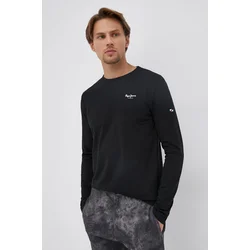 Majica z dolgimi rokavi Pepe Jeans Original Basic 2 Long N moška, črna barva