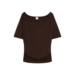 Bershka Majica temno rjava