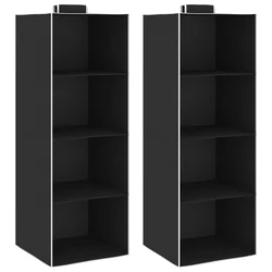 vidaXL Viseč organizator za omaro 2 kosa s 4 policami blago