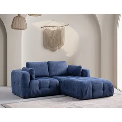 Atelier del Sofa Ugaona garnitura Amaris, 180 cmx120 cmx65 cm, Plava