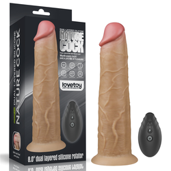 LoveToy Dual Layered Platinum Silicone Rotator 8.0 Flesh