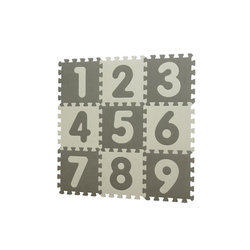 BABYDAN Puzzle prostirka Puzzle Siva s brojevima 90 x 90 cm