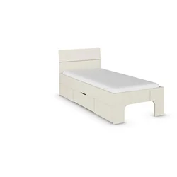 Boxxx POSTELJA 90 cm x 200 cm , leseni material barve šampanjca
