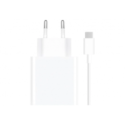 Xiaomi hišni polnilec, USB-A in Type C, 67W, bel