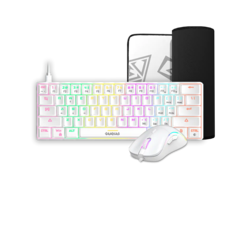 Tastatura + miš + podloga Gamdias Hermes E4 bela