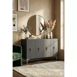 HANAH HOME Komoda Salkim 120 Anthracite Silver