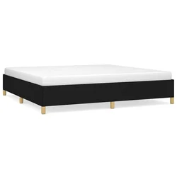 Vidaxl Posteljni okvir brez vzmetnice črn 200x200 cm blago