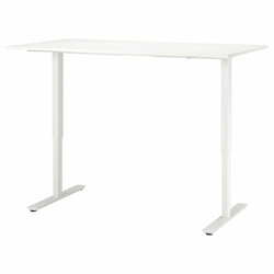 TROTTEN Podesivi radni sto, bela, 160x80 cm