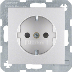 Berker Berker Schuko vtičnica, aluminij mat 47231404, (20859685)