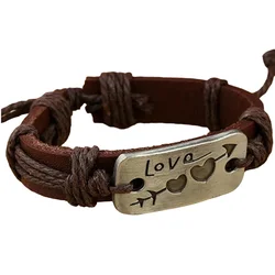 Zapestnica Heart Arrow-Temno Rjava KP33139