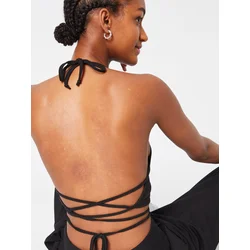 Womens trapezoidal cropped top black