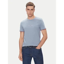 TOMMY HILFIGER Majica golobje modra/brusnica/črna/bela