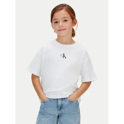 Calvin Klein Jeans Majica  črna / bela