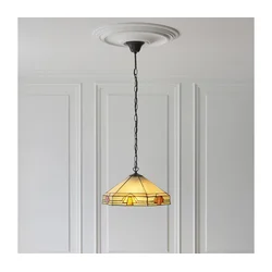 Endon 111989 - Luster na lancu Tiffany NEVADA 3xE27/10W/230V prečnik 40 cm