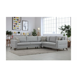 ATELIER DEL SOFA Ugaona garnitura Kristal 3+Corner+2 Light Grey