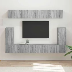 Set TV komoda Zidne 5 pcs Siva Sonoma Konstruirano drvo