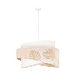 Duolla - Viseći luster na sajli BROOKLYN 1xE27/40W/230V, prečnik 50 cm, bela/mesing