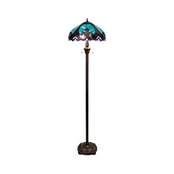 BRILAGI - Tiffany vitražna podna lampa CORAL 2xE27/60W/230V
