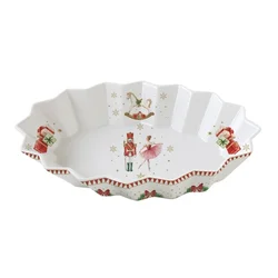 Oval tray, porcelain, 25x17cm, Magie de Noel - Easy Life