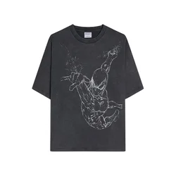 Bershka Majica antracit/svetlo siva