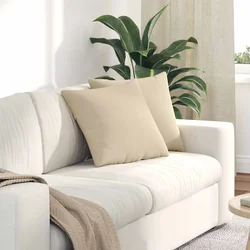 Jastučići za sofu 2 pcs Krema 45 x 45 cm tkanina