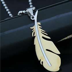 Ogrlica SI-34159 Feather - Zlatna KP34159