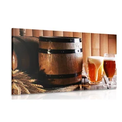 Slika pivo s sodčkom piva - 90x60