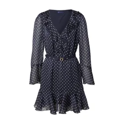 GUESS Obleka EMY temno modra / bela